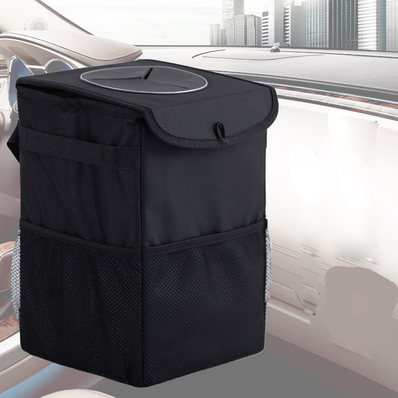 黑色款廣告促銷多功能車內折疊車載垃圾桶後備箱尾箱收納袋置物袋