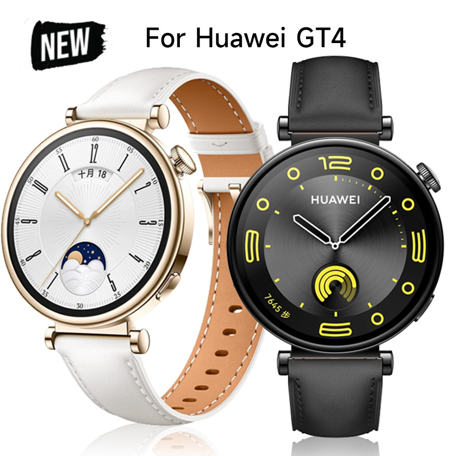真皮 18 毫米錶帶適用於華為 Watch GT 4 41 毫米智能手鍊替換華為 GT4 41 毫米腕帶配件