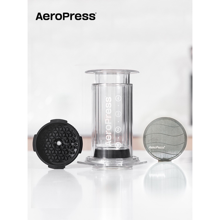 【熱賣 咖啡配件】Aeropress愛樂壓透明版咖啡機組合套裝手動戶外濃縮咖啡壺法壓壺
