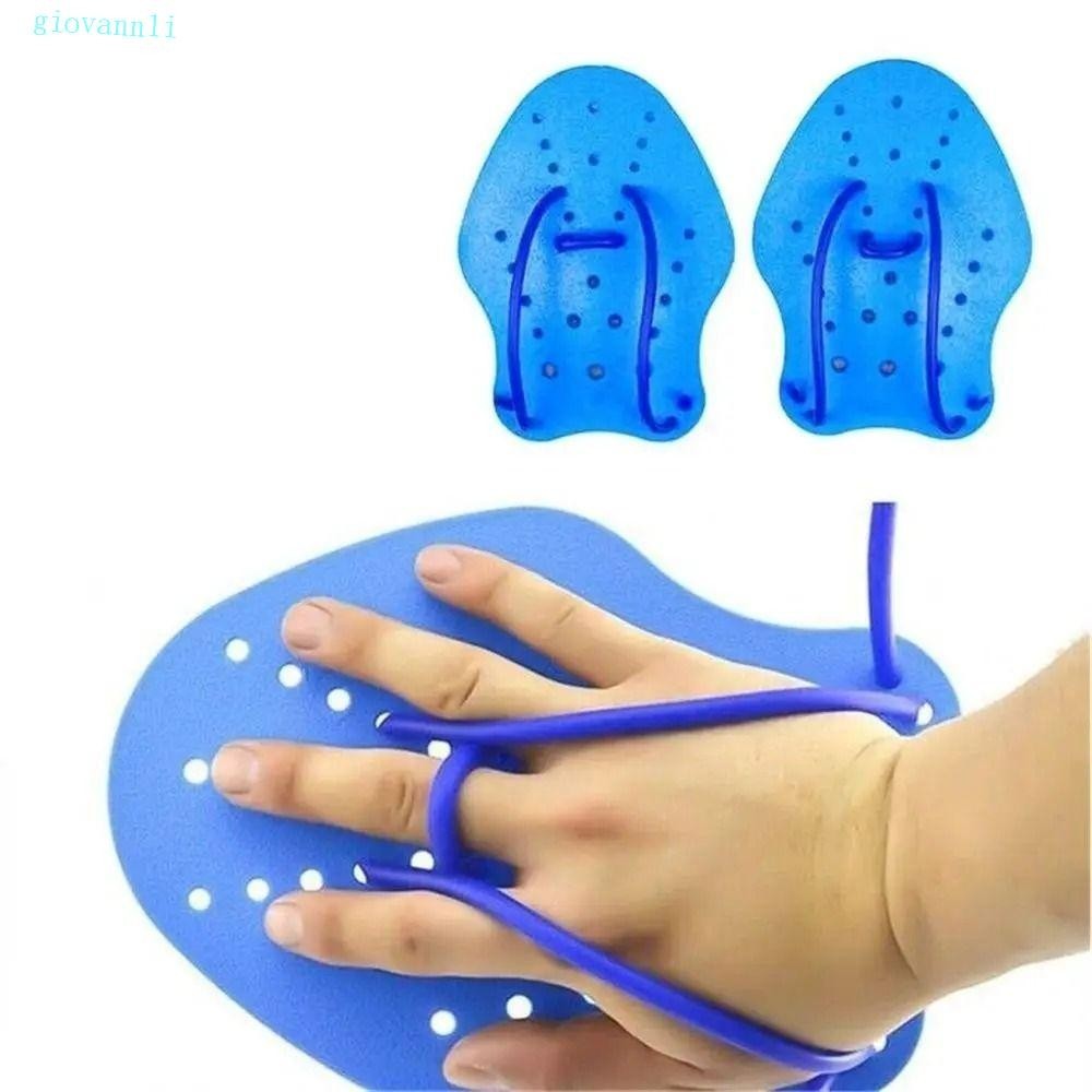 GIOVANN手蹼手套,藍色PVC潛水手套,多功能靈活經久耐用人體工學兒童游泳槳婦女
