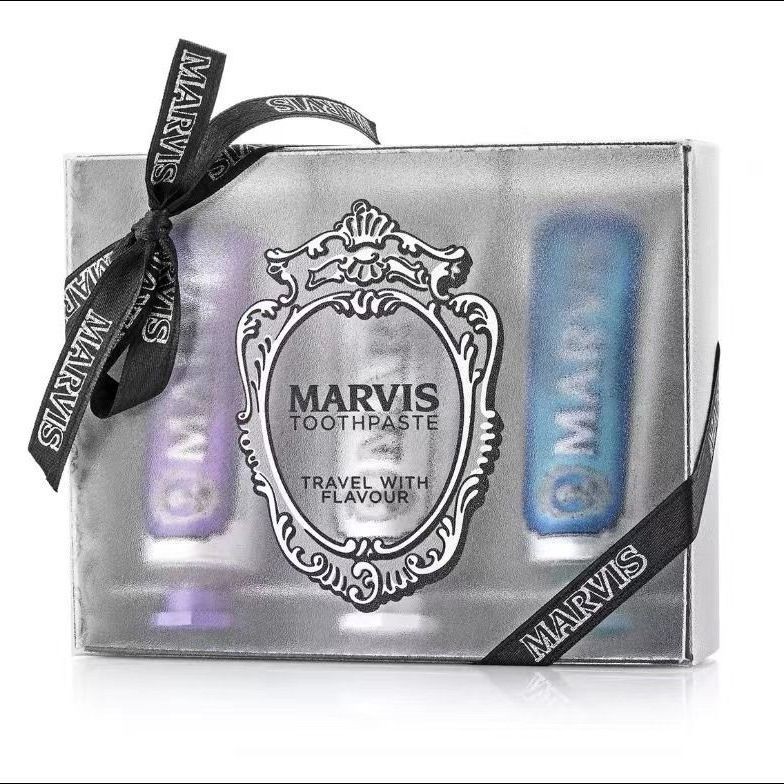 【小美海淘店】Marvis瑪爾仕花樣旅行牙膏套裝25ml便攜裝禮盒義大利進口瑪爾斯