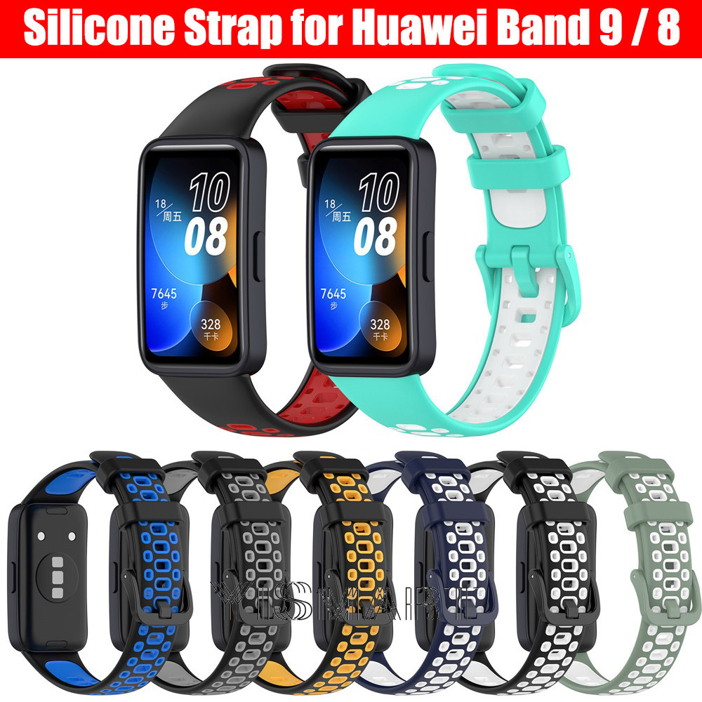 適用於華為 Band8 Band9 手鍊腕帶的運動錶帶 9 配件智能手錶矽膠替換錶帶