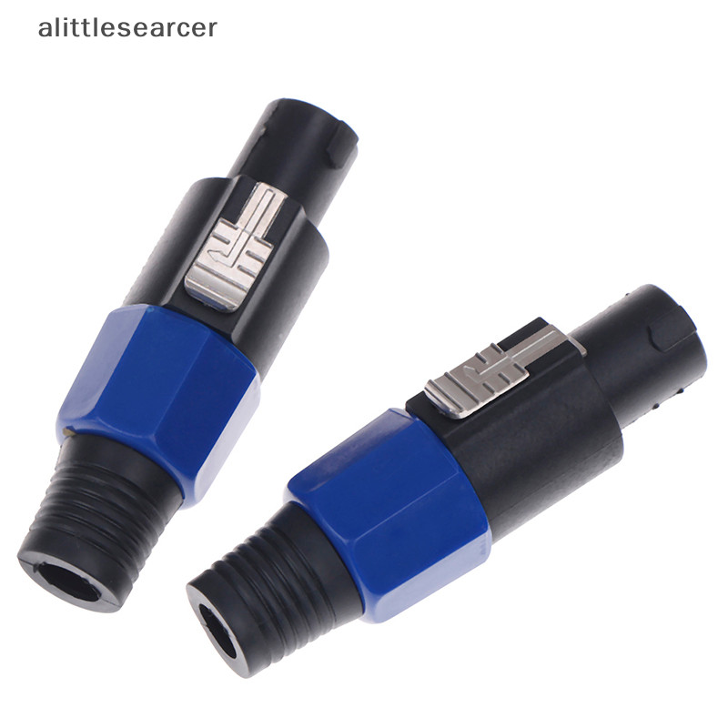 Alittlesearcer 2 件 Speakon 公插頭揚聲器 4 極導體音頻電纜連接器 EN