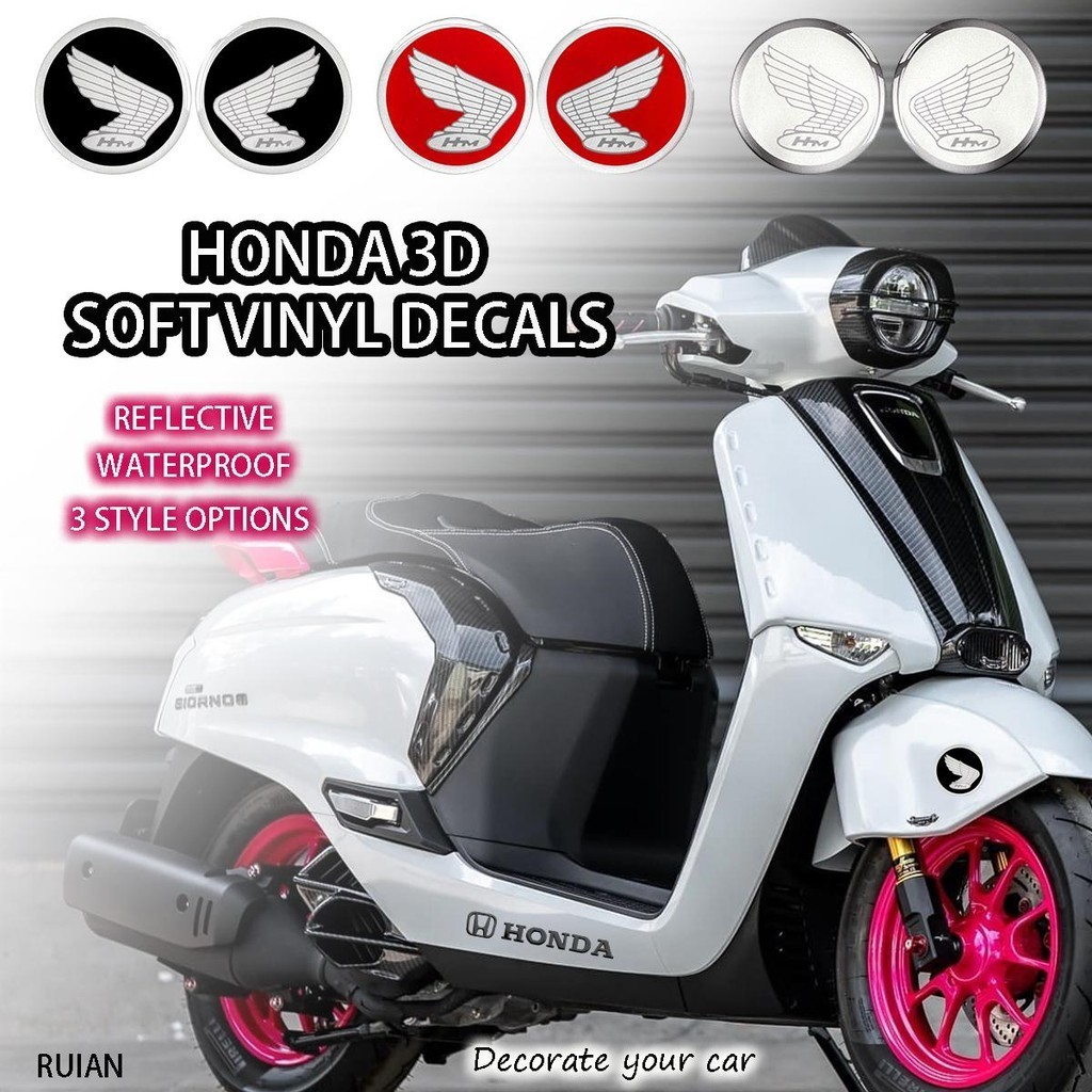 HONDA 本田 3D 軟乙烯基貼紙適用於本田摩托車 Cub CC110 等系列摩托車車身裝飾改裝貼花