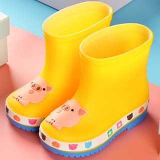新款男童可愛小豬兒童雨鞋 兒童PVC幼兒園寶寶兒童雨靴