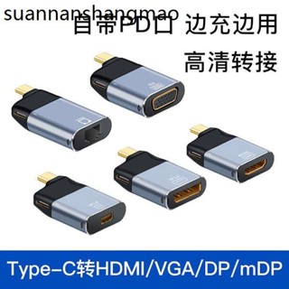 熱賣. typec轉HDMI轉接頭DP接口VGA投影儀miniDP手機筆電連接顯示器DR45千兆網卡網線寬頻轉換線帶供電