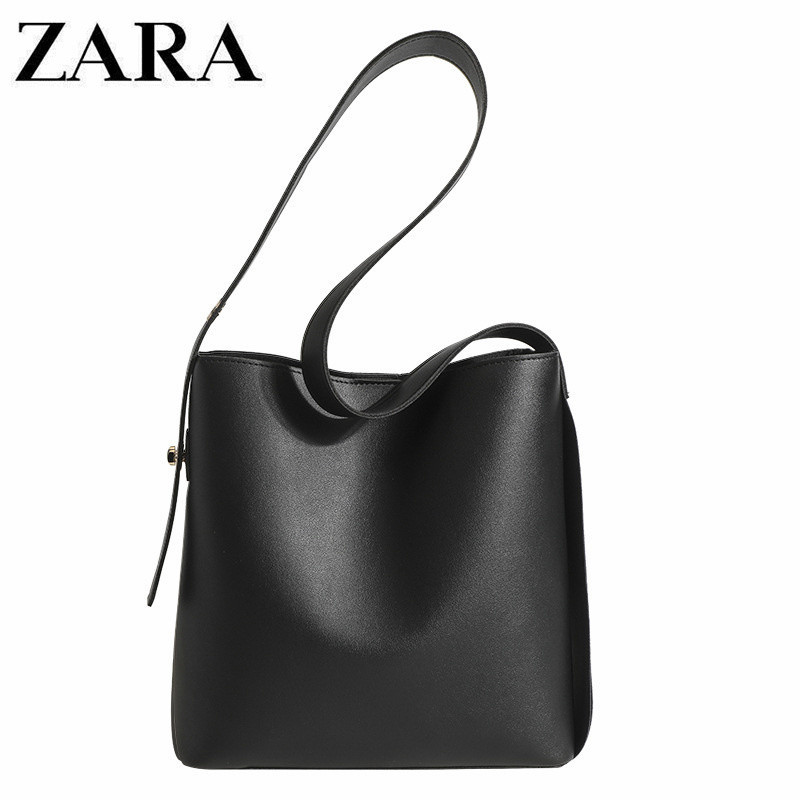 Zara包包女新款時尚女包子母包大容量水桶包斜背包包