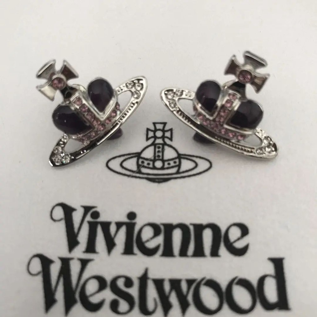 Vivienne Westwood 薇薇安 威斯特伍德 耳環 紫色 日本直送 二手