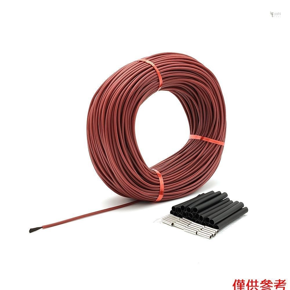 Yot φ3mm 12K 33Ω 碳纖維發熱線 200°C 高溫遠紅外矽橡膠暖地暖電纜