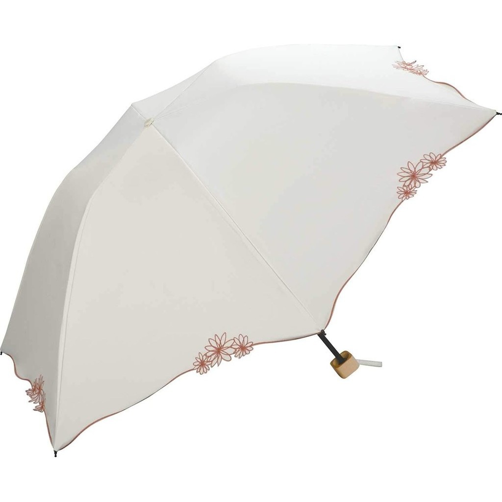 Wpc. 遮阳伞，折叠伞，遮阳圆顶边花，迷你，关闭 [100% 遮阳，100% 防紫外线，UPF 50+，晴天，防雨]