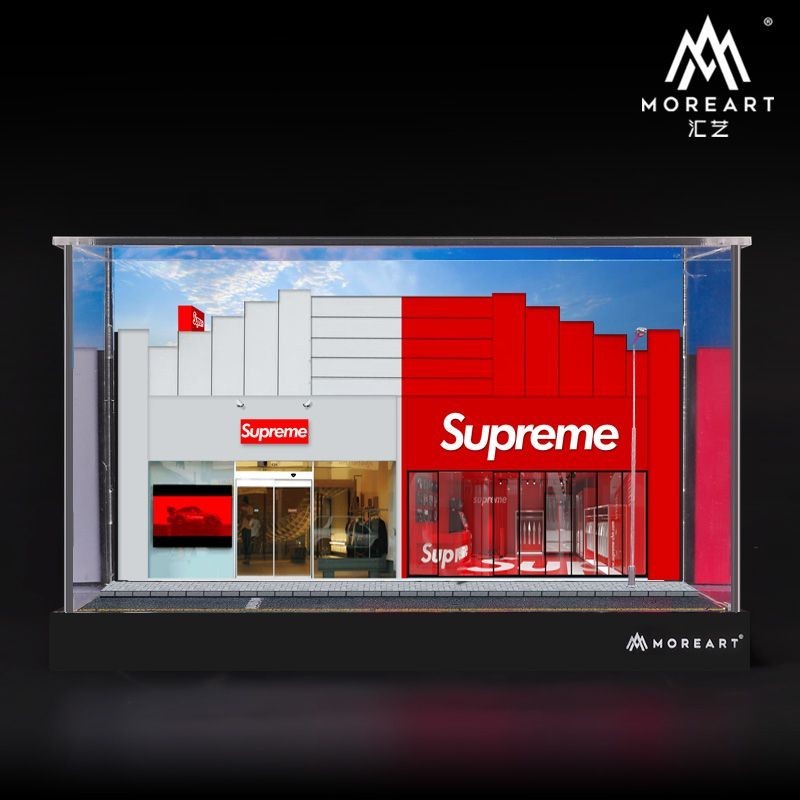 現貨TM MoreArt匯藝 1:64 停車場 supreme拼裝場景仿真模型場景