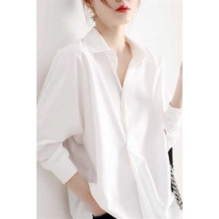 2024設計感韓版春秋女氣質襯衫女白色洋氣時尚休閒寬鬆襯衫