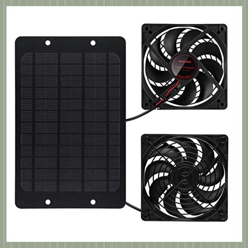 (W D Y Q)太陽能電池板風扇套件,10W 12V 太陽能風扇戶外防水,便攜式換氣扇排氣扇,帶 2M 長電纜