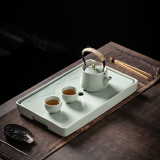 陶瓷茶盤茶海瀝水盤儲水盤輕奢高檔乾泡茶台茶具托盤家用壺承日式免運8折惠