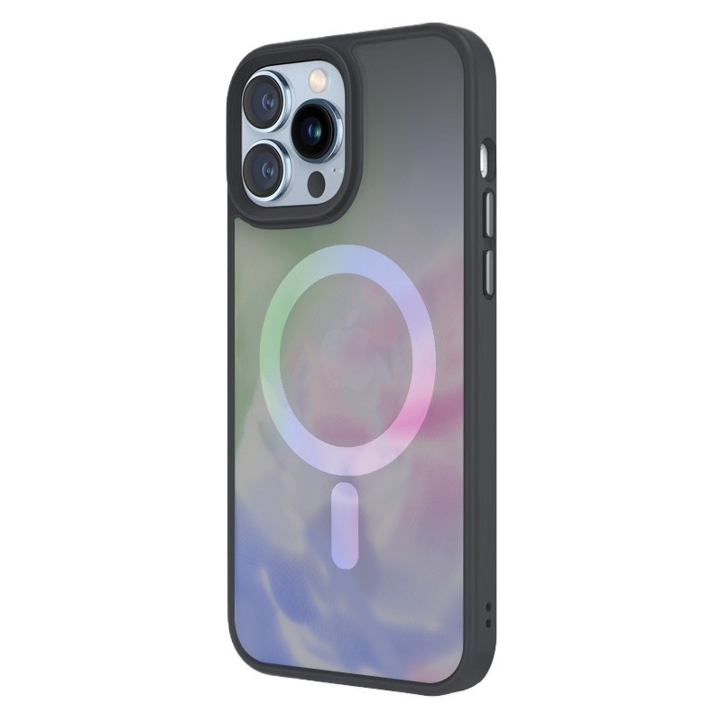 【優盾磁吸殼】蘋果14max手機殼適用於iPhone12pro簡約15plus磨砂黑色13多彩色紋理11magsafe高