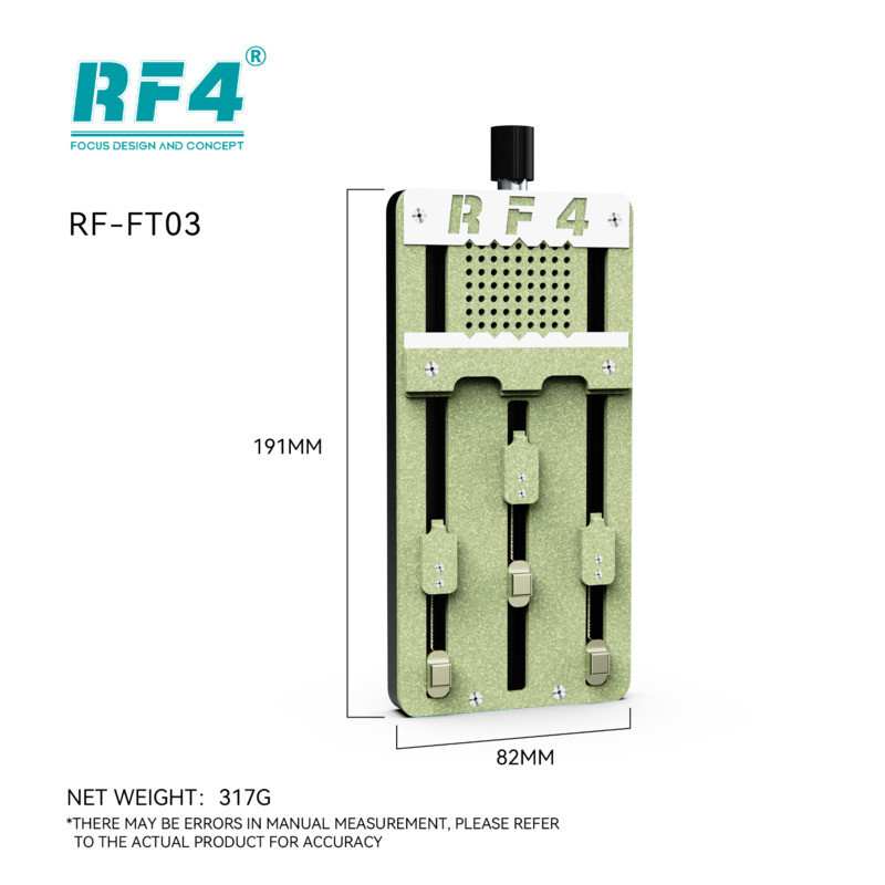 Rf4 RF-FT03 用於 PCB 板支架的通用雙向夾具 IC 芯片 CPU 膠水去除 BGA 返修焊接夾具工具