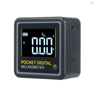4 x 90° 便攜式數字傾角儀 LCD 背光數字量角器坡度計數字角度尺單面磁性多功能量角器數字水平儀 2 種模式,