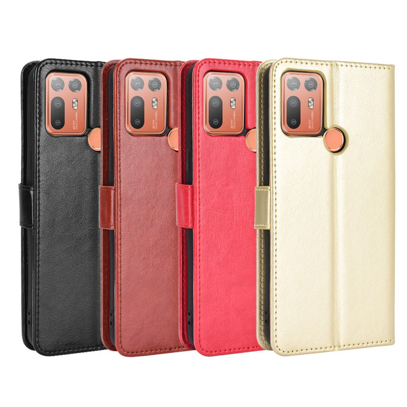 HTC Desire 20 Plus手機殼Desire 20+手機皮套翻蓋瘋馬紋掛繩插卡