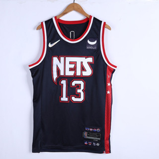 個性潮流原創2022 2023NBA球衣布魯克林籃網隊13#HARDEN籃球讚助商深藍色版75年IAolnp35KLmm