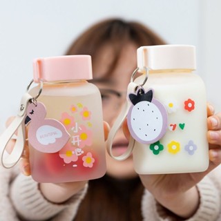 【杯子系列】【1370人好評】網紅泫雅玻璃杯清新便攜杯子女可愛創意潮流ins森系學生磨砂水杯