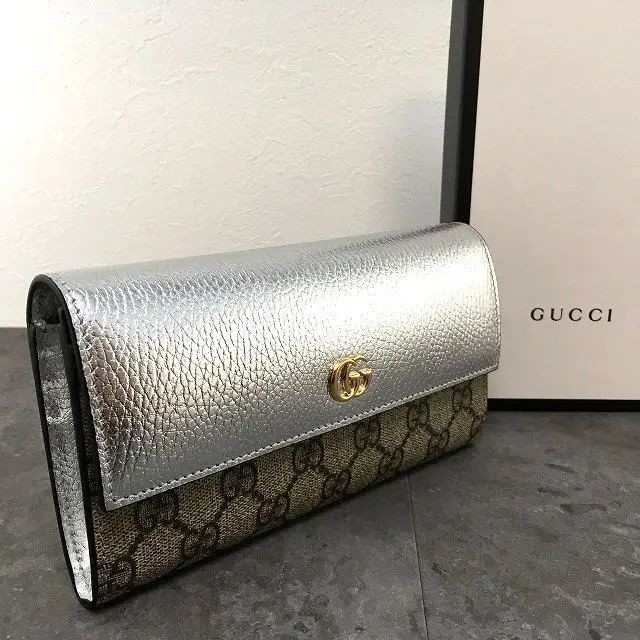 近全新 GUCCI 古馳 錢包 長夾 GG Marmont系列 日本限定 日本直送 二手