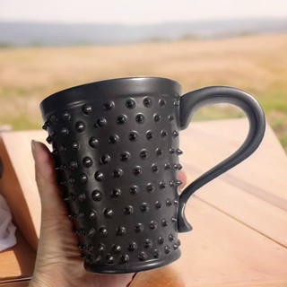 創意尖刺俱樂部陶瓷馬克杯大容量黑咖啡杯裝飾禮物