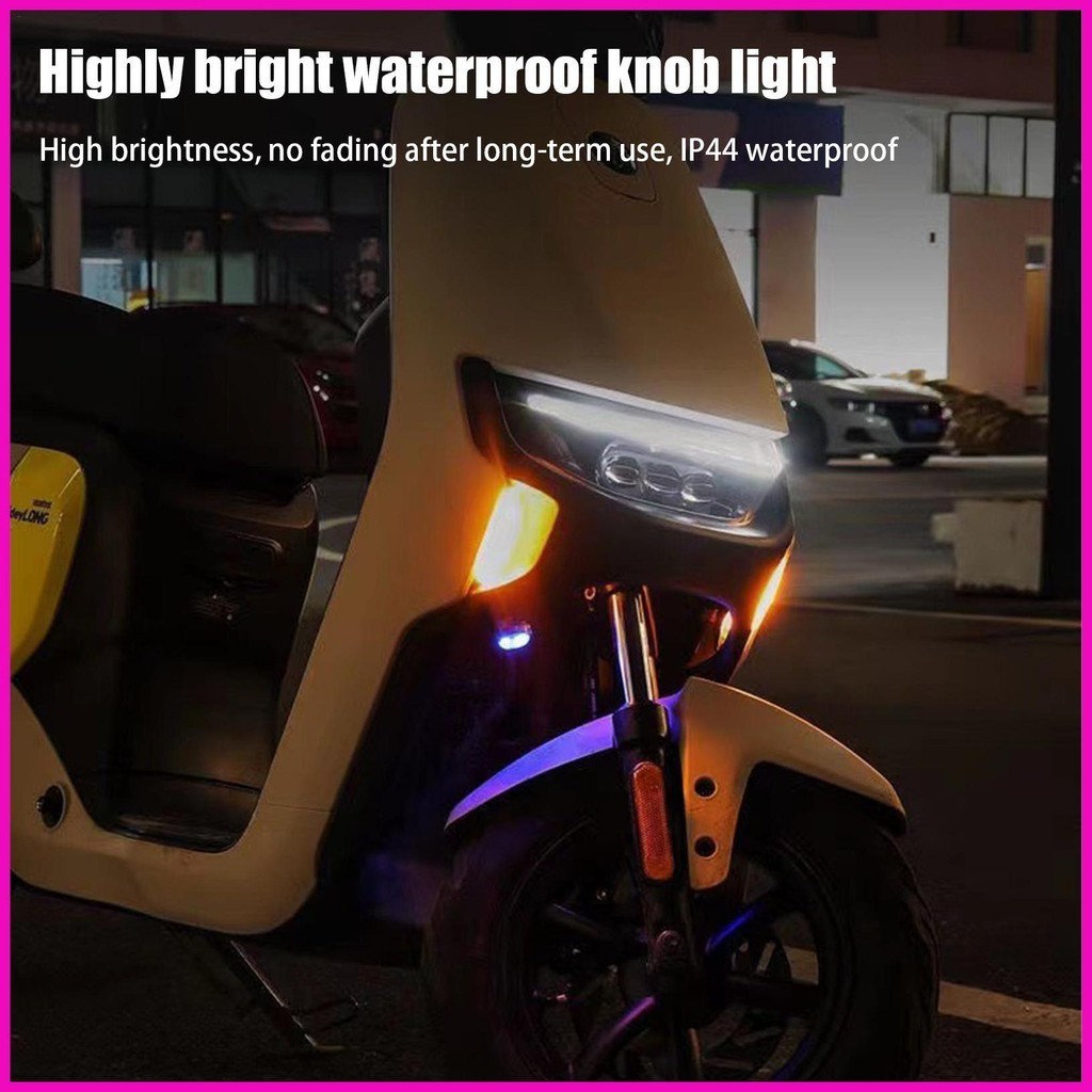 車輛頻閃燈 2 件迷你汽車頻閃警示燈抗衝擊超亮防水 LED 警告 kasi1tw kasi1tw