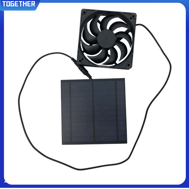 Toge 20W 太陽能電池板風扇冷卻排氣扇適用於狗屋雞舍棚外部 IP65 防水太陽能風扇