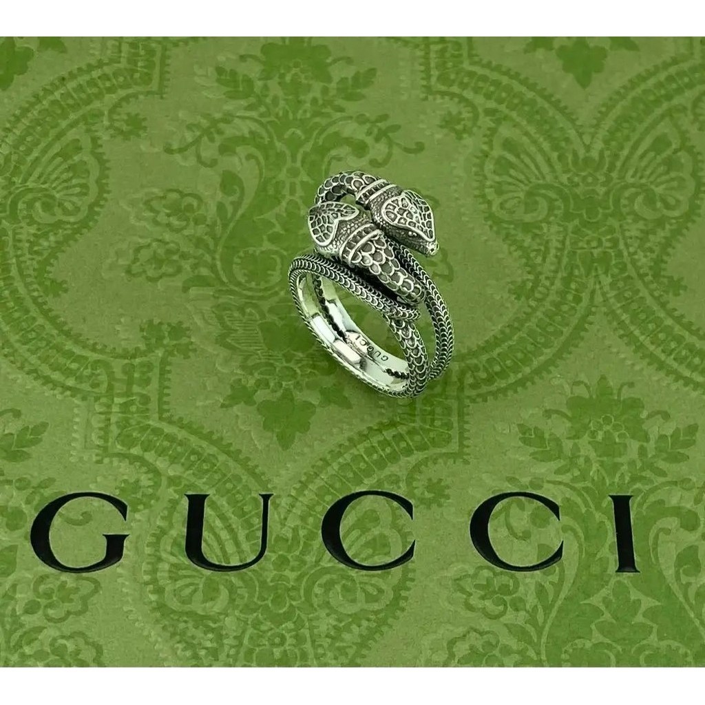 GUCCI 古馳 戒指 ag925 GUCCI花園 Snake 日本直送 二手