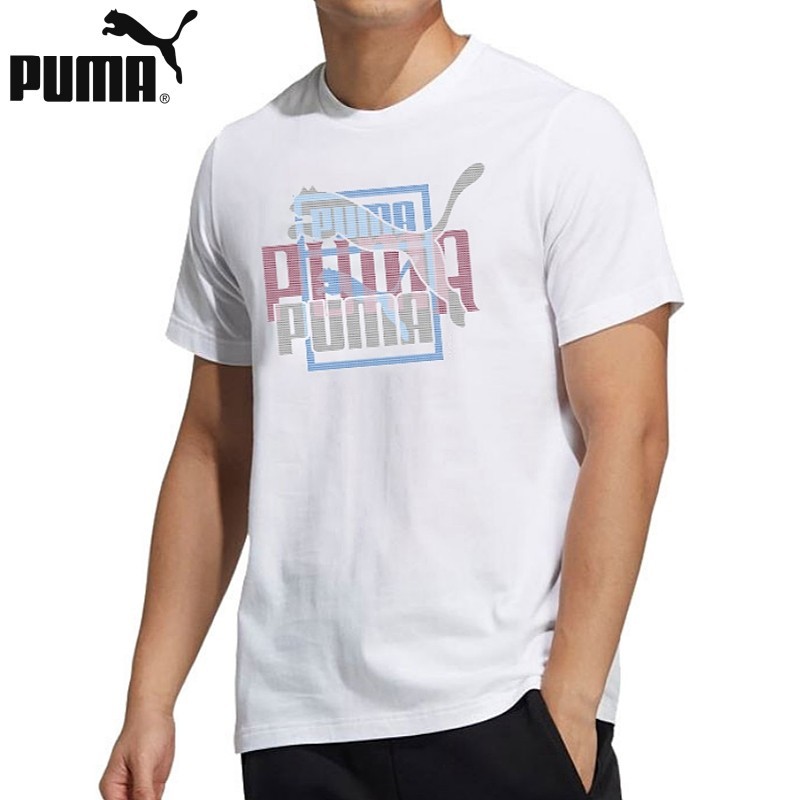 [M-5XL]PUMA印花logo短袖 運動休閒通勤男生衣服 訓練跑步籃球透氣寬鬆t