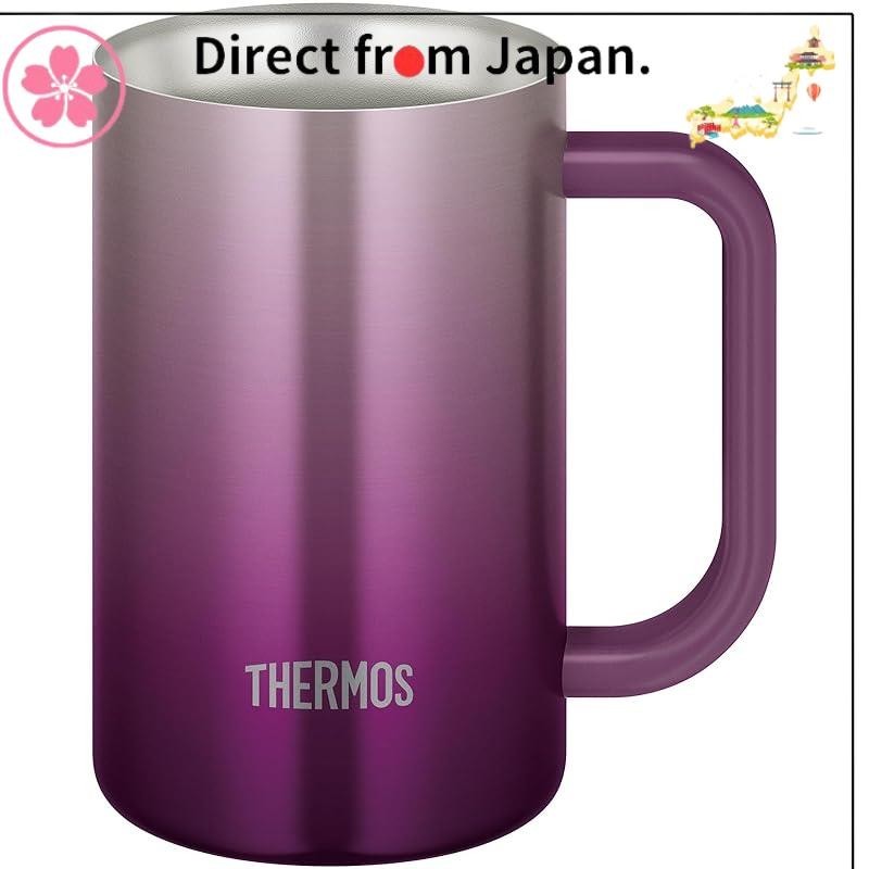 Thermos 真空保温瓶 600 毫升（紫色） 洗碗机安全真空瓶结构 可保持啤酒的冷热 JDK-601C PL