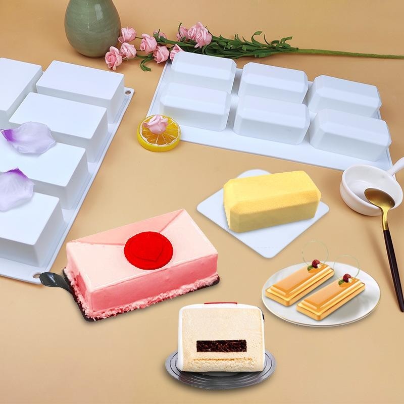長方形慕斯蛋糕矽膠模具食品級長方型夾心模情書法式甜點烘焙用具