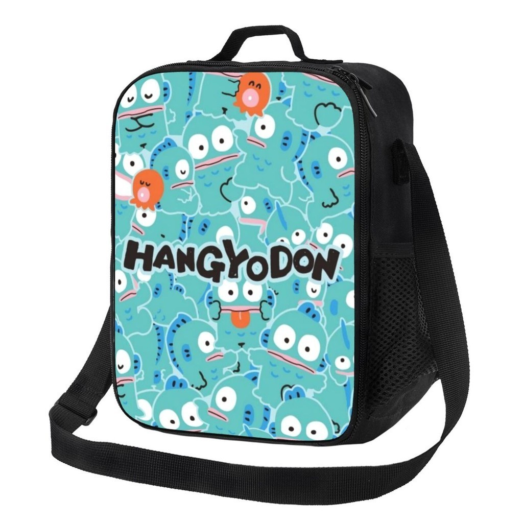 Hangyodon新款保溫午餐袋雙口袋大容量學生男孩/女孩飯盒袋聖誕禮物