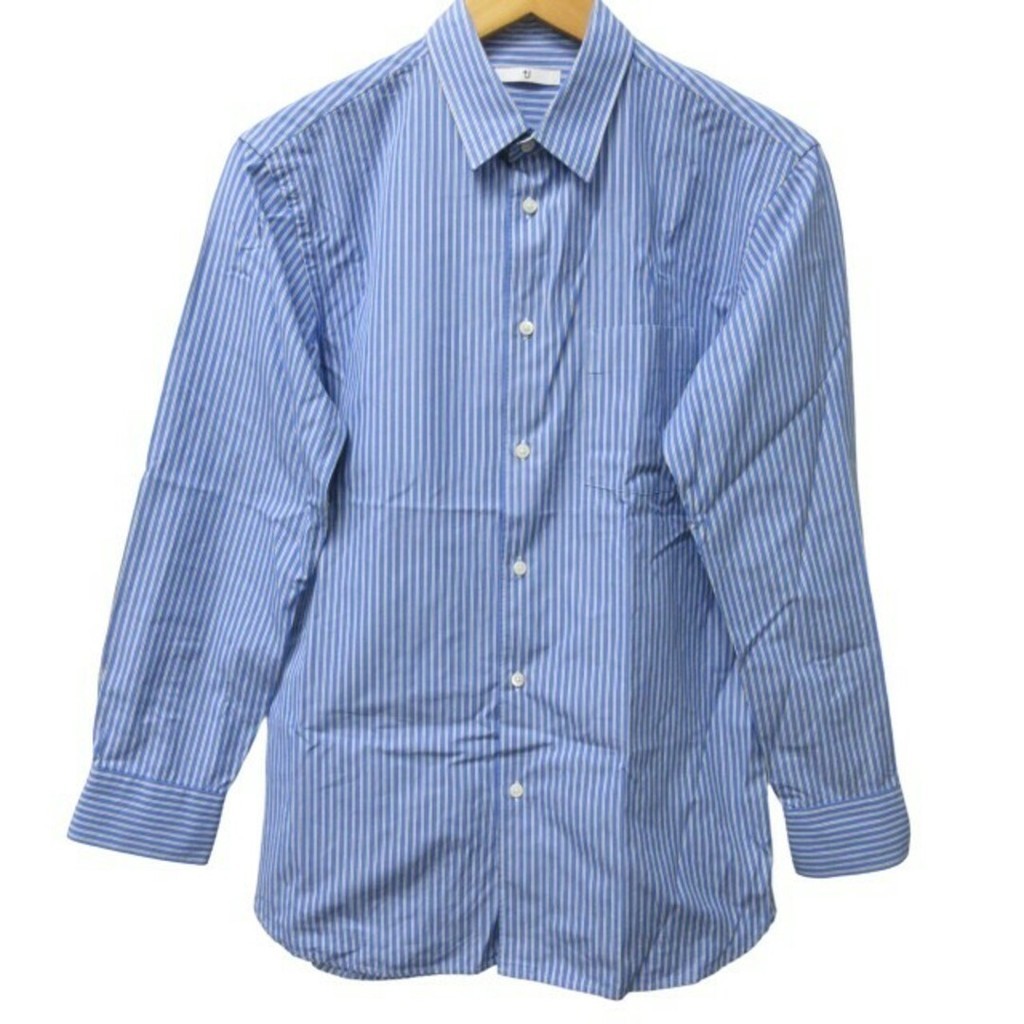 Uniqlo UNIQLO+J 襯衫長袖條紋藍色 S 日本直送 二手