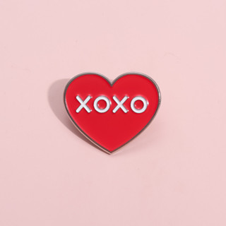 ''XOXO Red Love'' 琺瑯胸針時尚服裝配飾書包徽章送給朋友的禮物