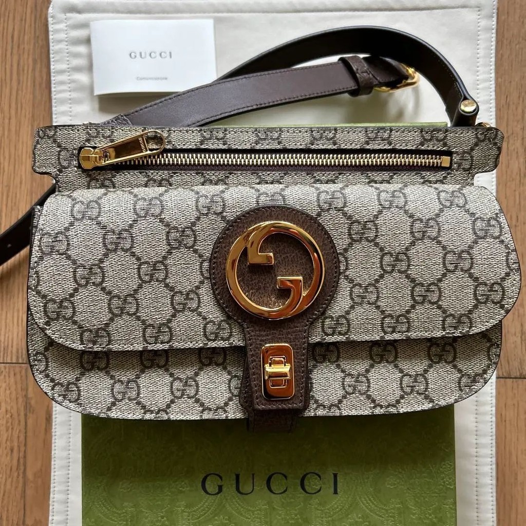 近全新 GUCCI 古馳 肩背包 腰包 mercari 日本直送 二手