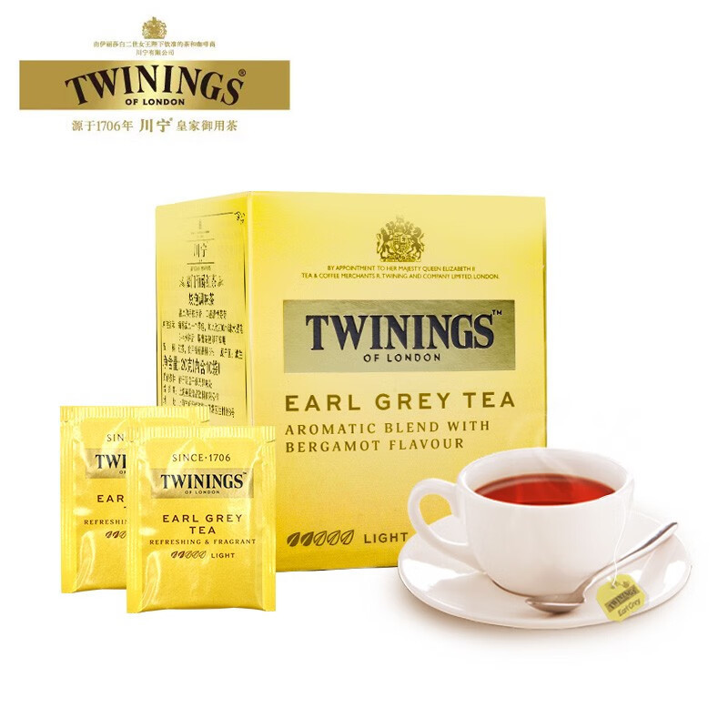 川寧（TWININGS） 【波蘭進口100包】 茶葉紅茶茶包 英國川寧豪門 伯爵紅茶 伯爵紅茶