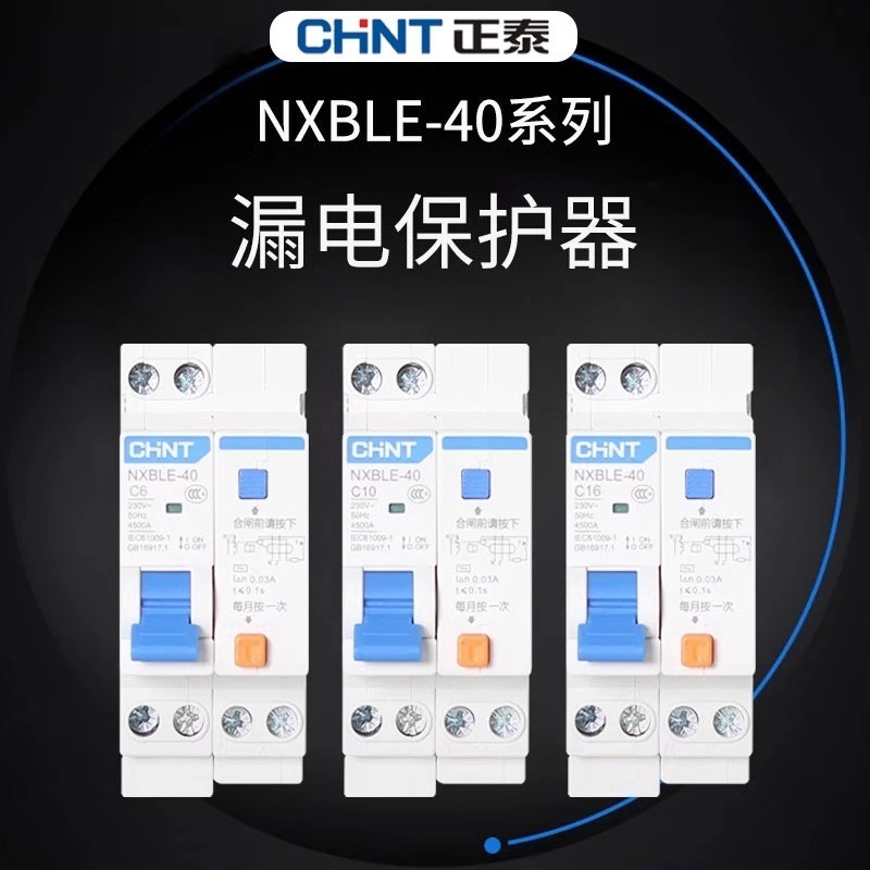 【台灣發貨】正泰 NXBLE-40 1P+N C20 C16C32 雙進雙出 家用漏電保護斷路器