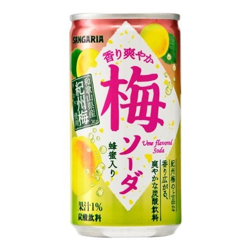【無國界雜貨舖】日本 SANGARIA 山加利 碳酸飲料 蜂蜜梅子汽水 梅子蘇打 蜂蜜梅子 蘇打飲料