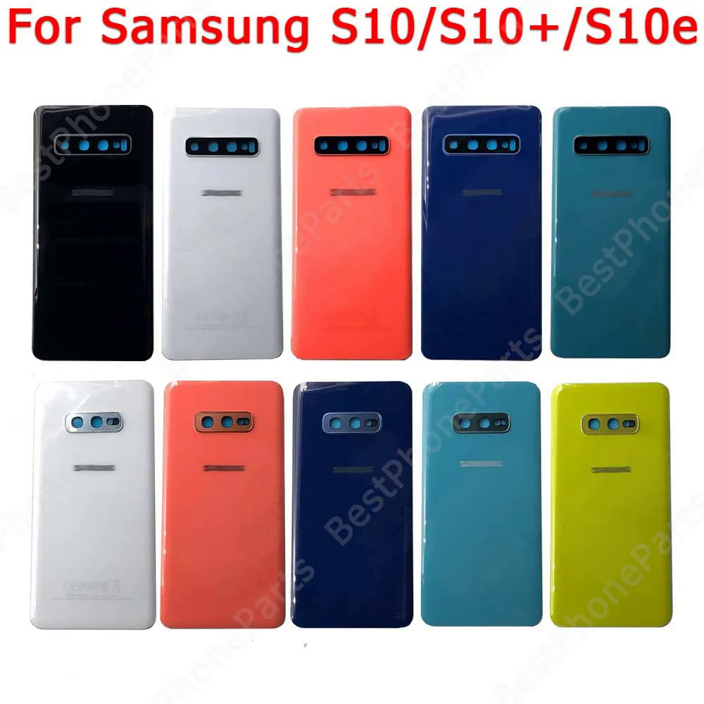 SAMSUNG 適用於三星 Galaxy S10 Plus S10+ S10e 後蓋電池蓋更換維修備件面板後殼原裝外殼門