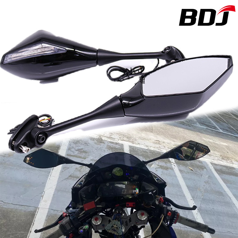 BDJ 適用於本田CBR600 F1/F2/F3/F4/F4i 改裝 後照鏡 LED方向燈 箭頭燈 後視鏡 檔車 一對