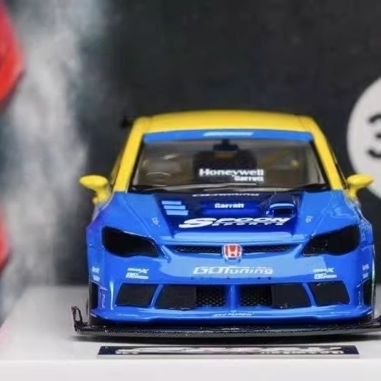 Onemodel 1/64 本田 FD2 SPORT SPOON 中置方向盤 藍黃色