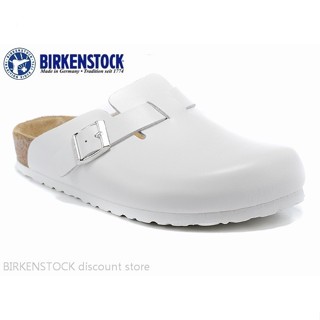 【原創】Birkenstock Boston 男/女經典軟木白色皮革拖鞋涼鞋 34-469999999999999999
