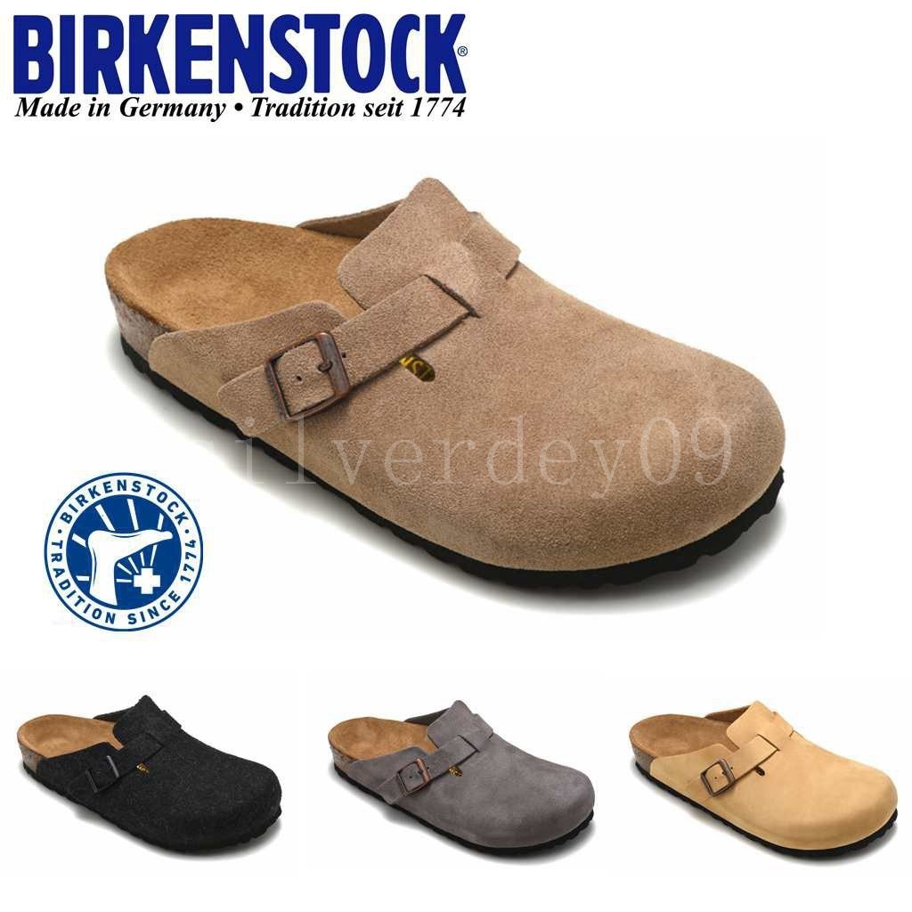 BIRKENSTOCK 德國勃肯麂皮鞋頭系列經典勃肯緩震半包拖鞋9999999999999999999999999999