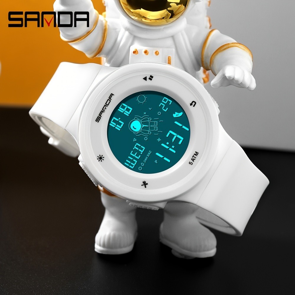 Sanda原創手錶sport Astro錶盤多功能夜光防水電子表戶外登山時尚電子表