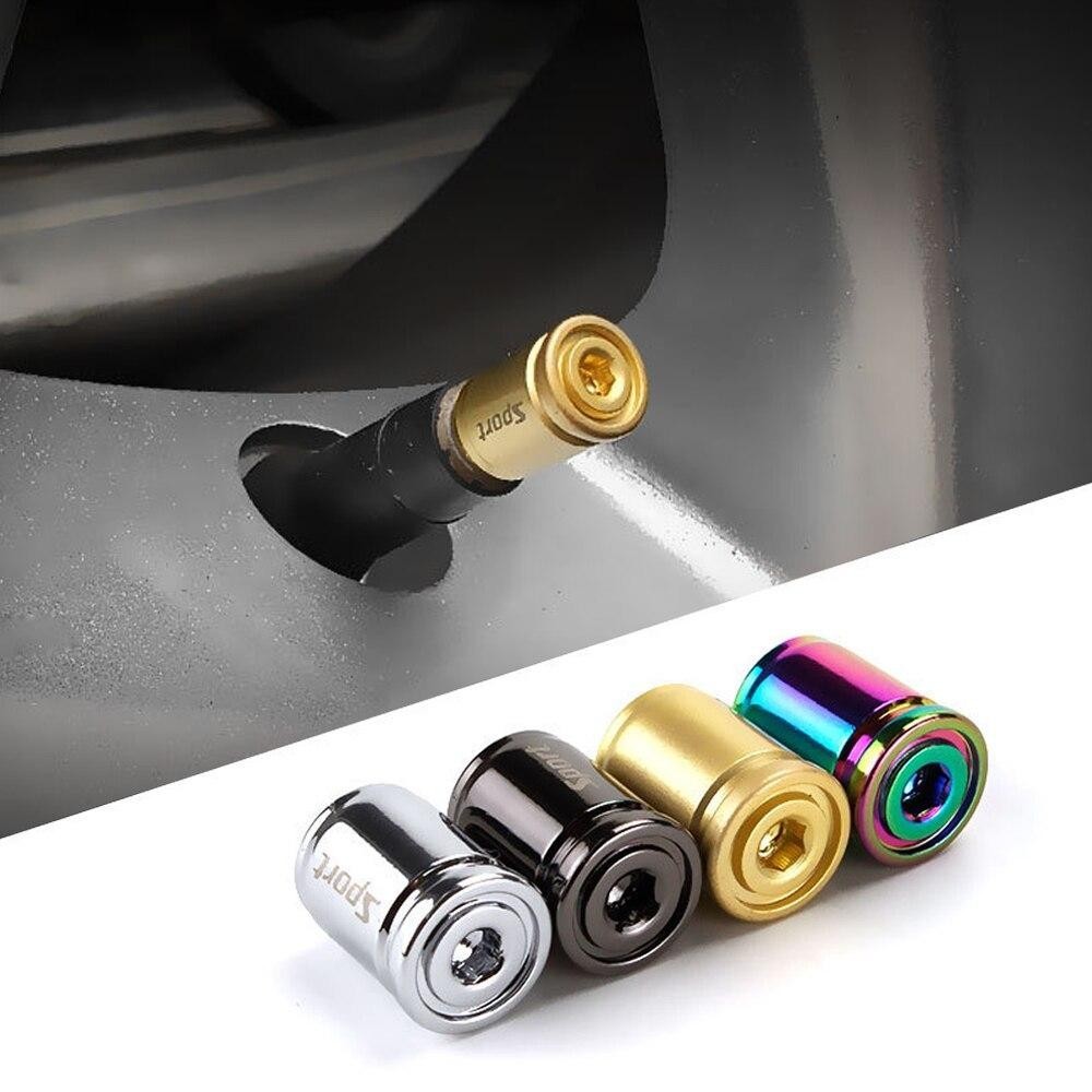 汽車輪胎氣門桿蓋 - 1 套(5 件/套)汽車輪胎氣桿蓋防盜防塵彩色鋁製氣門桿蓋