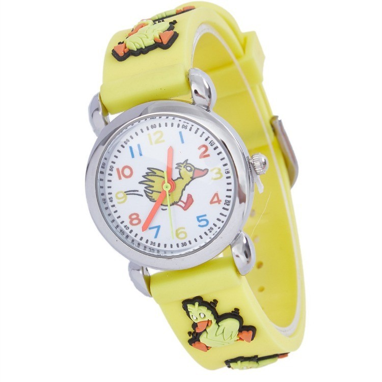 現貨卡通手錶小黃鴨石英錶兒童禮品手錶合金表卡通手錶