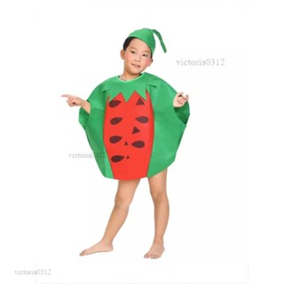 ✅臺灣出貨 兒童節幼兒園小學環保時裝秀親子主題服裝自製水果西瓜演出服