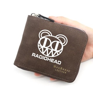 Radiohead印花高品質時尚多功能收納卡槽多拉鍊錢包生日禮物