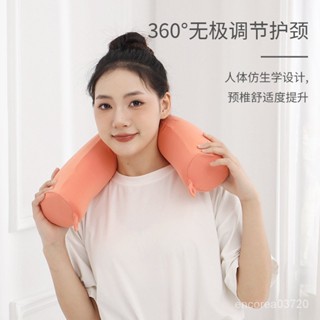 💯臺灣出貨#涼感冰絲u型枕多功能可調節圓柱枕辦公司午睡枕旅行便攜護頸枕